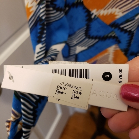 NWT Aqua Multicolored High/Low Blouse - Small, colorful blouse - Picture 7 of 9